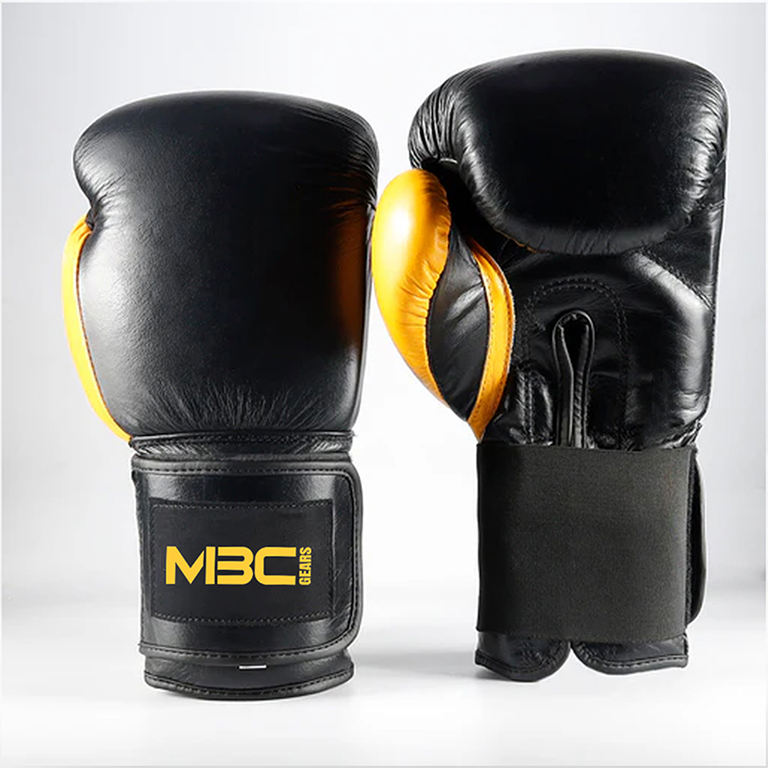 MBC BOXING GLOVES BLACK & GOLD - Image 2