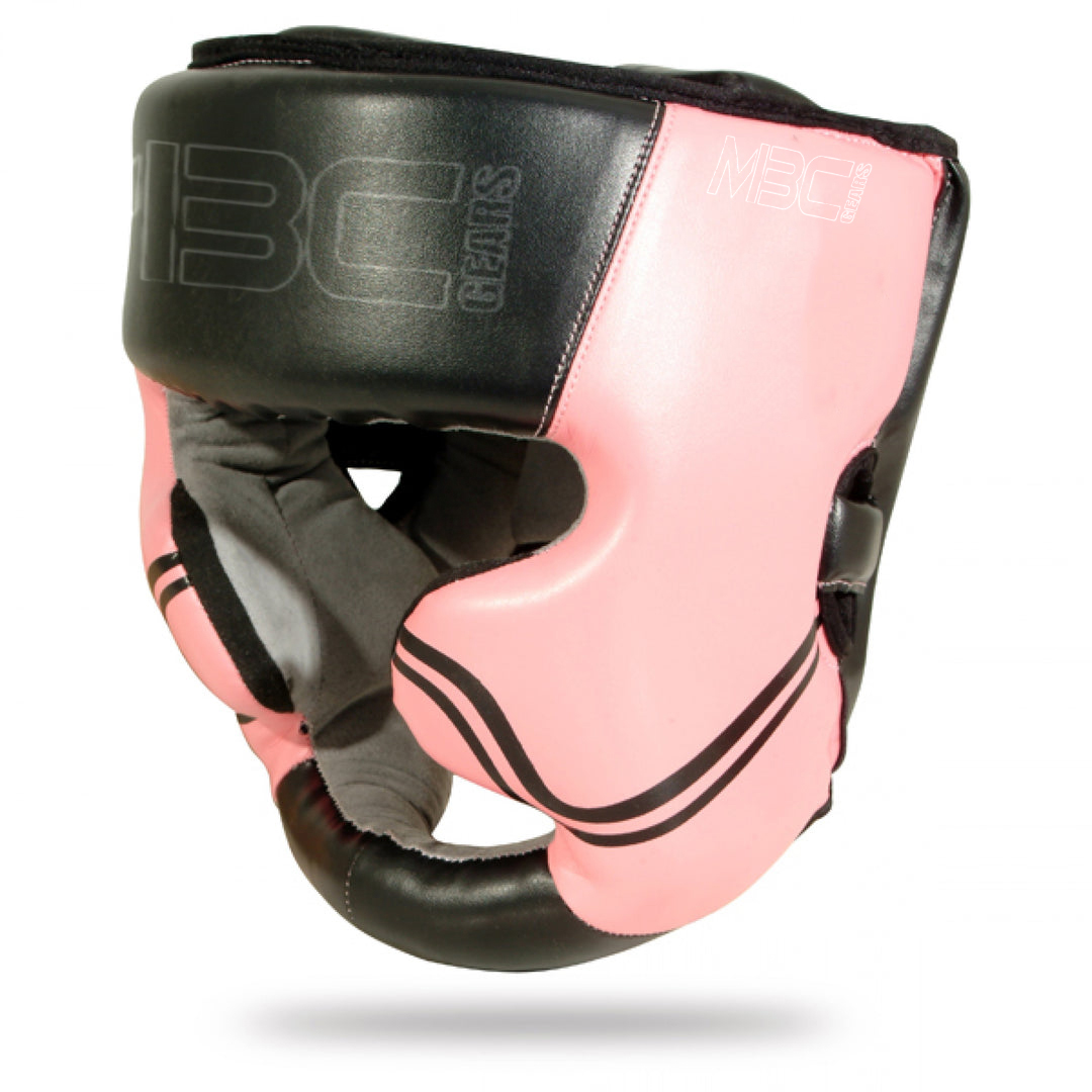 MBC Gears Kids & Adults Full Face Head Guard – Boxing, MMA, Muay Thai, Taekwondo – Pink/Black - Image 2