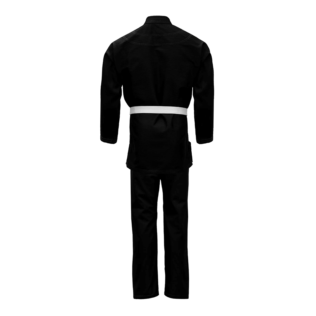 Black Brazilian Jiu-Jitsu Gi Uniform – BJJ Kimono with White Belt - Image 2