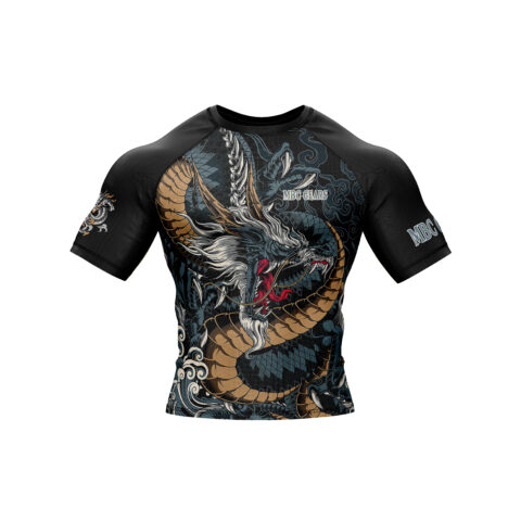Men’s Dragon Compression Rash Guard Shirt – Short Sleeve | MBC Gears