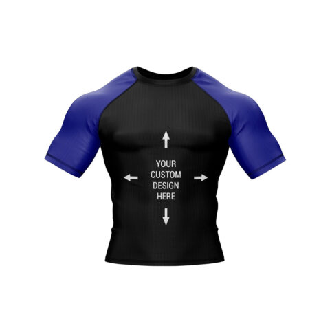 Custom Blue Short Sleeve Rashguard